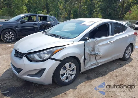2016 Hyundai Elantra Se from USA, damaged, VIN 5NPDH4AE1GH663618